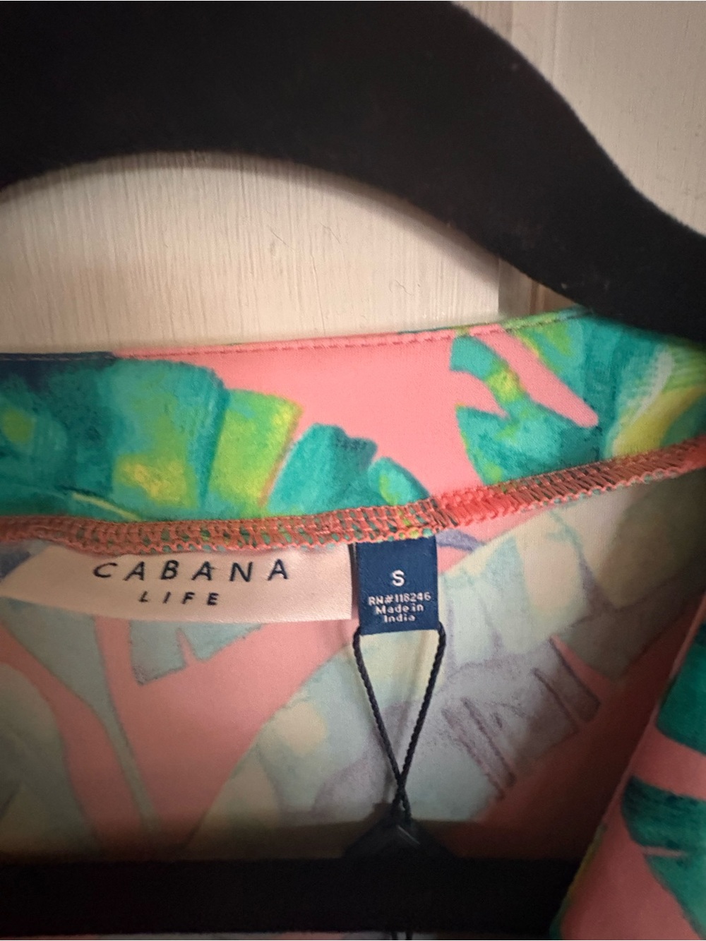 Cabana Life Pink Tropical Leaf One-Piece Swimsuit Cover-Up Jumper Romper - Picture 7 of 16